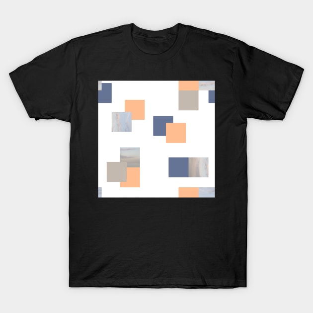 Geomatric square pattern Sky T-Shirt by InkLove